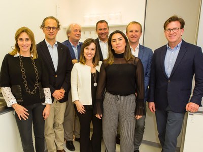 The team. (L-R): Victoria Pagani, Sales Manager; Christoph Boettger, Member of the Executive Board; Eric Neven, Commercial Managing Director BENEO-Orafti; Barbara Pottker, Customer Technical Support Manager; Andy Estal, Director Technical Services BENEO Inc.; Juliana Hirata, Managing Director BENEO LAM; Dominic Speleers, Member of the Executive Board; Jon Peters, President BENEO Inc.