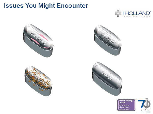 Figure 2: Issues you might encounter (sticking, pitting, corrosion, wear)