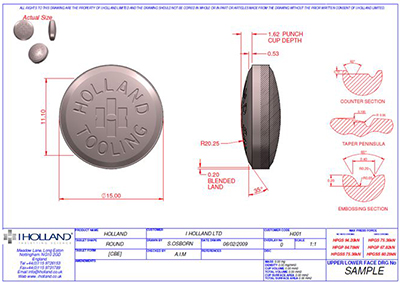 Figure 3:  An example tablet drawing