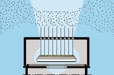 Figure 2: The direct, multipoint impaction method onto a standard agar plate used by SAS microbial air samplers