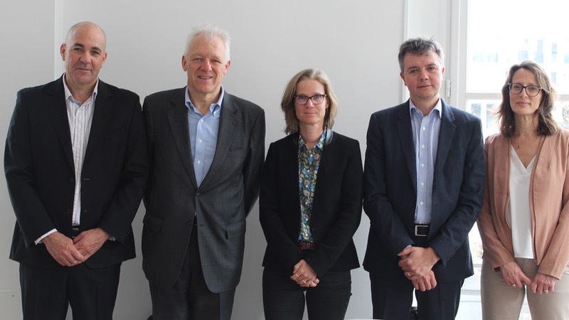 L-R: Eyal Shalmon, chairman of the board of Algaia, Antoine Velge, CEO & President of SAPEC, Celia Hart, Managing Partner of SuperNova, Fabrice Bohin, CEO & founder of Algaia and Efrat Gilat, CEO of Maabarot